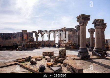 Ruinen der Kathedrale von Zvartnots, Armenien Stockfoto