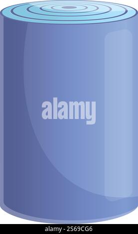 Moderne Schalldämmung, Rolllikone. Cartoon des modernen Schalldämmung Rolle Vektor-Icon für Web-Design isoliert auf weißem Hintergrund. Moderne Schalldämmung, Rolllikone, Cartoon-Stil Stock Vektor