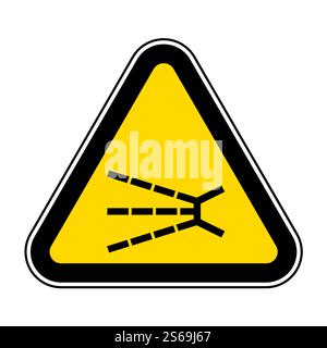 Symbol für spritzende Gefahr Isolieren auf weißem Hintergrund, Vektorgrafik EPS.10 Stock Vektor