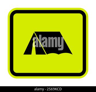 Kein Camping Sing Isolate Auf Weißem Hintergrund, Vektorgrafik Stock Vektor