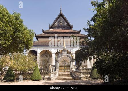 Wat Bo, einer der ältesten buddhistischen Tempel in Siem Reap, Kambodscha. Stockfoto