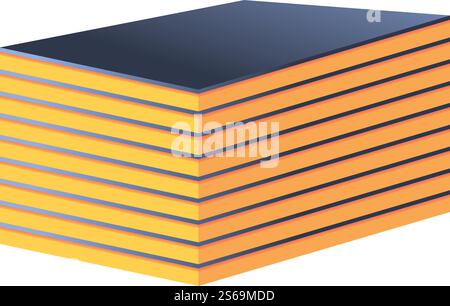 Symbol für Schalldämmung des Gebäudes. Cartoon des Gebäudes Schalldämmung Vektor-Symbol für Web-Design isoliert auf weißem Hintergrund. Schalldämmung im Gebäude, Zeichentrickstil Stock Vektor