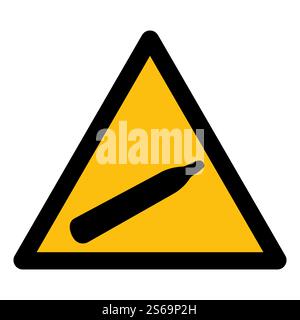 Symbol für Gefahrendruck Gas Isolieren auf weißem Hintergrund, Vektorgrafik EPS.10 Stock Vektor