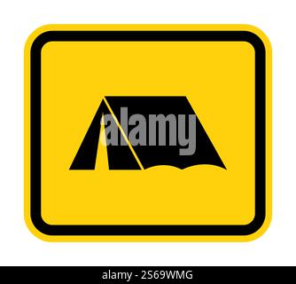 Kein Camping Sing Isolate Auf Weißem Hintergrund, Vektorgrafik Stock Vektor