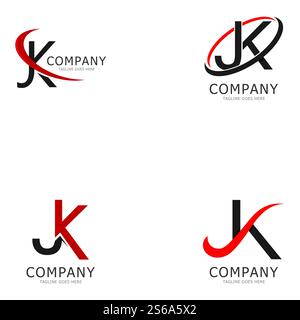 Buchstaben Logo jk kj j und k Symbol Vektor Stock Vektor