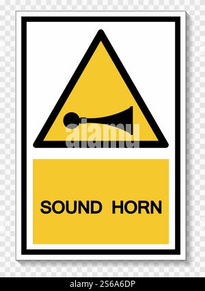 Signalhorn-Symbol auf weißem Hintergrund isolieren, Vektorgrafik EPS.10 Stock Vektor