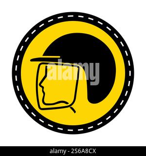 Tragen Sie Sicherheitshelm Symbol Isolate Auf Weißem Hintergrund, Vektor-Illustration Stock Vektor