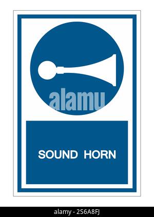 Signalhorn-Symbol auf weißem Hintergrund isolieren, Vektorgrafik EPS.10 Stock Vektor