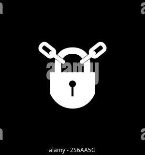 PSA-Symbol.Sperrsymbol auf schwarzem Hintergrund isolieren, Vektorgrafik Stock Vektor