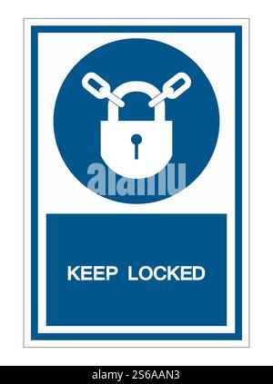 Gesperrtes Symbolzeichen auf weißem Hintergrund isolieren, Vektorgrafik EPS.10 Stock Vektor