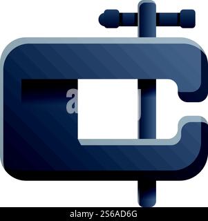 Symbol für Schmiedeklammer. Cartoon des Schmiedeklammer Vektor-Icons für Web-Design isoliert auf weißem Hintergrund. Schmiedeklammer-Symbol, Cartoon-Stil Stock Vektor