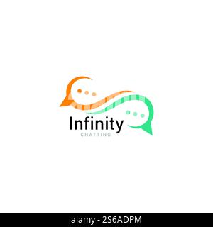Infinity Chat Media Logo-Vektor Stock Vektor
