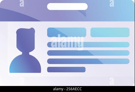 Symbol für persönliche Informationen. Cartoon des Vektorsymbols für persönliche Informationen für Webdesign isoliert auf weißem Hintergrund. Symbol für persönliche Informationen, Zeichentrickstil Stock Vektor