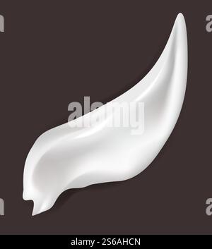 Hautpflege Creme Abstriche Kosmetik und Make-up Gel oder Lotion Vektor Feuchtigkeitscreme wischt kosmetische Produkt Schönheit bedeutet Probe weibliche Hautbehandlung milchige Konsistenz Gesichts- oder Körpergel realistischer Schlaganfall.. Cremeausstrich Kosmetik und Make-up Gel oder Lotion Hautpflege Stock Vektor