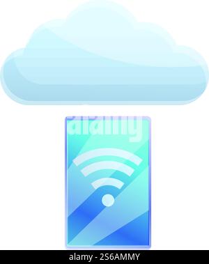 Symbol für WLAN-Fernzugriff. Cartoon des wlan-Fernzugriffs-Vektorsymbols für Webdesign isoliert auf weißem Hintergrund. WLAN-Fernbedienung Symbol, Cartoon-Stil Stock Vektor