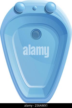 Tippen Sie auf das Bidet-Symbol. Cartoon des TAP Bidet Vektor-Icons für Web-Design isoliert auf weißem Hintergrund. Tippe auf das Bidet-Symbol, Cartoon-Stil Stock Vektor