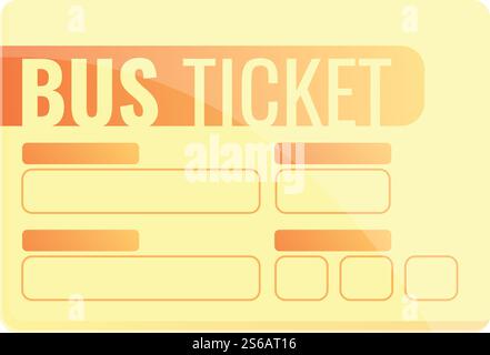 Symbol für Busfahrkarten. Cartoon von Bus Ticket Vektor Symbol für Web Design isoliert auf weißem Hintergrund. Busticket-Symbol, Cartoon-Stil Stock Vektor