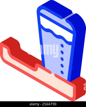 Automatischer Trinker für isometrischen Iconvektor des Hundes. Automatischer Trinker für Hundezeichen. Isolierte Symboldarstellung. Automatischer Trinker für Hund isometrische Symbol Vektor Illustration Stock Vektor