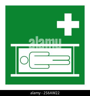 Emergency Stretcher Symbol Schild Isolate auf weißem Hintergrund, Vektor-Illustration EPS.10 Stock Vektor
