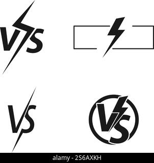 Im Vergleich zu Text oder Letter Vektordesign Stock Vektor