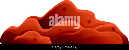 Symbol für Düngemittel Boden. Karikatur des Düngemittel-Boden-Vektor-Symbols für Web-Design isoliert auf weißem Hintergrund. Dünger Boden Symbol, Cartoon Stil Stock Vektor