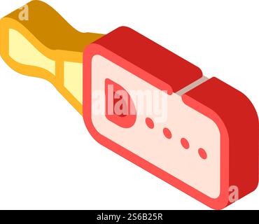 Isometrischer Iconvektor mit Ultraschall-Pfeife. Ultraschall-Pfeifschild. Isolierte Symboldarstellung. Ultraschall-Pfeife isometrischer Icon-Vektor isolierte Illustration Stock Vektor