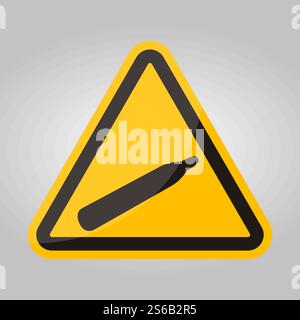 Symbol für Gefahrendruck Gas Isolieren auf weißem Hintergrund, Vektorgrafik EPS.10 Stock Vektor