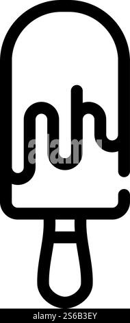 Eislinie Symbol Vektor. Eisschild. Schwarze Abbildung des isolierten Kontursymbols. Eislinie Symbol Vektor isolierte Illustration Stock Vektor