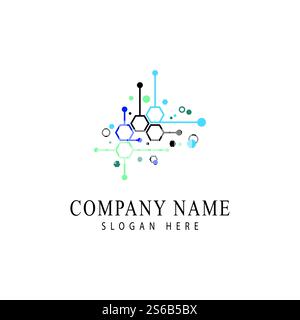 Abstrakter medizinischer Hintergrund Stoff- und Moleküldesign Stock Vektor