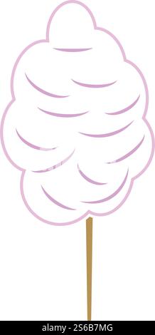 Symbol „Zuckerwatte“. Flaches Farbdesign. Vektorgrafik. Stock Vektor