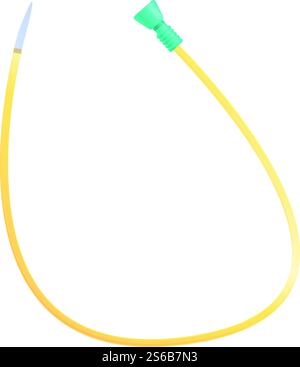 Symbol für Venenkatheter. Cartoon des Vektorsymbols für das Webdesign isoliert auf weißem Hintergrund. Venenkatheter-Ikone, Cartoon-Stil Stock Vektor