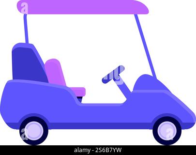 Club Golfwagen Symbol. Karikatur des Club Golfwagen Vektorsymbols für Web-Design isoliert auf weißem Hintergrund. Club-Golfwagen-Symbol, Cartoon-Stil Stock Vektor