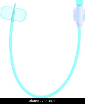 Kathetersymbol. Cartoon des Kathetervektorsymbols für Webdesign isoliert auf weißem Hintergrund. Katheter-Symbol, Cartoon-Stil Stock Vektor
