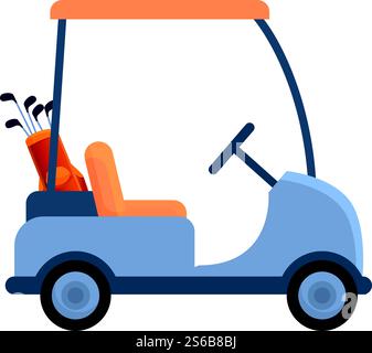 Symbol für Hobby-Golfwagen. Cartoon des Hobby-Golfkarren-Vektorsymbols für Web-Design isoliert auf weißem Hintergrund. Hobby-Golfwagen-Symbol, Cartoon-Stil Stock Vektor