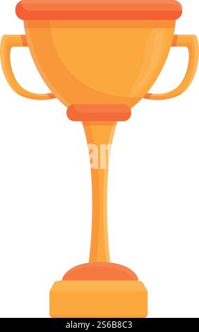 Goldene Golfpokale. Karikatur des goldenen Golf Cup Vektorsymbols für Web-Design isoliert auf weißem Hintergrund. Goldene Golfpokone im Cartoon-Stil Stock Vektor