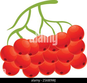 Botanical rowan Symbol. Cartoon des botanischen rowan Vektor-Icons für Web-Design isoliert auf weißem Hintergrund. Botanical rowan Ikone im Cartoon-Stil Stock Vektor