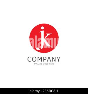 Buchstaben Logo jk kj j und k Symbol Vektor Stock Vektor