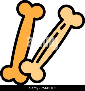Hundeknochen-Symbol. Umreißen Sie PET Hund Knochen Vektor-Symbol für Web-Design isoliert auf weißem Hintergrund. Hundeknochen-Symbol, Outline-Stil Stock Vektor