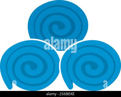 Stoffhandtuchrollen Symbol. Flache Farbgestaltung. Vector Illustration. Stock Vektor