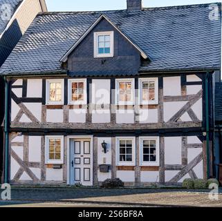 Historisches Gebäude Buergerhaus in Bad Berleburg, Deutschland, Nordrhein-Westfalen Stockfoto