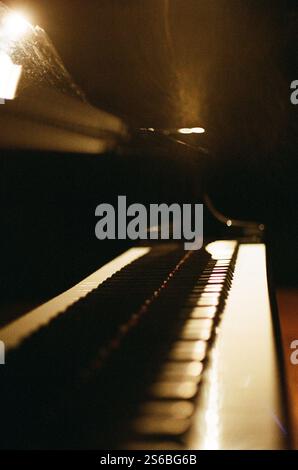 Tastatur eines Steinway Grand Piano Stockfoto