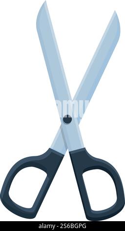 Symbol für die Videobearbeitung der Schere. Cartoon der Videobearbeitung Schere Vektor-Symbol für Webdesign isoliert auf weißem Hintergrund. Video-Bearbeitungsschere Symbol, Cartoon-Stil Stock Vektor