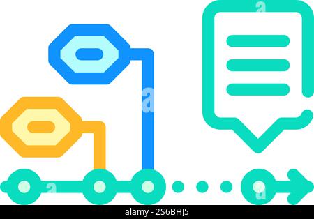 Farbsymbolvektor für Stufen der Zielerreichung. Stufen der Zielerreichung. Isolierte Symboldarstellung. Stufen der Zielerreichung Farbsymbolvektor-Illustration Stock Vektor