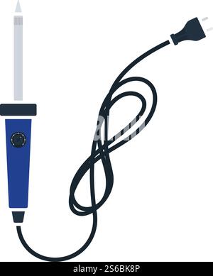 Symbol Für Lötkolben. Flaches Farbdesign. Vektorgrafik. Stock Vektor