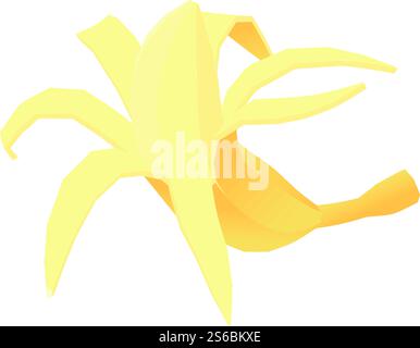 Exotische Bananenfigur. Isometrisch des exotischen Bananenvektorsymbols für Webdesign isoliert auf weißem Hintergrund. Exotische Bananenfigur, isometrischer Stil Stock Vektor