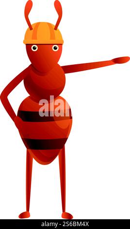 ANT-Manager-Symbol. Cartoon des Ameisenmanager-Vektorsymbols für Webdesign isoliert auf weißem Hintergrund. Ameisenmanager-Ikone, Cartoon-Stil Stock Vektor