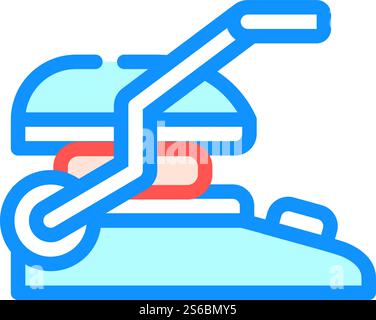 Elektronische bbq Grill Farbe Symbol Vektor. Elektronisches grillschild. Isolierte Symboldarstellung. Elektronische bbq Grill Farbe Symbol Vektor Illustration Stock Vektor