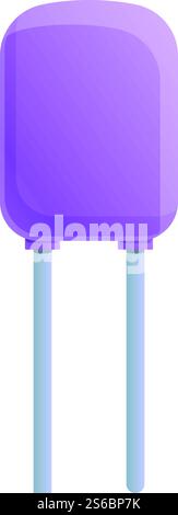 Symbol für Steuerungskondensator. Zeichentrick des Steuerungskondensatorvektorsymbols für Webdesign isoliert auf weißem Hintergrund. Steuerungskondensatorsymbol, Cartoon-Stil Stock Vektor