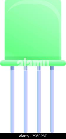 Symbol für Funkkondensator. Zeichentrick des Funkkondensatorvektorsymbols für Webdesign isoliert auf weißem Hintergrund. Funkkondensator Symbol, Cartoon-Stil Stock Vektor