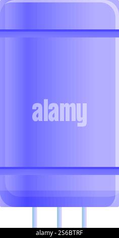 Symbol für Leistungskondensator. Cartoon des Leistungskondensatorvektorsymbols für Webdesign isoliert auf weißem Hintergrund. Leistungskondensator Symbol, Cartoon-Stil Stock Vektor